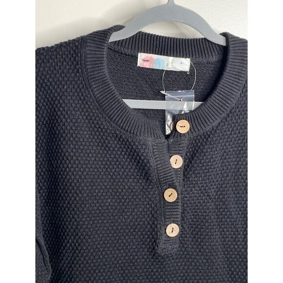 NEW Free People FP Beach Hailee Sweater Top & Pants Set Waffle Knit Size S Black - Picture 7 of 7